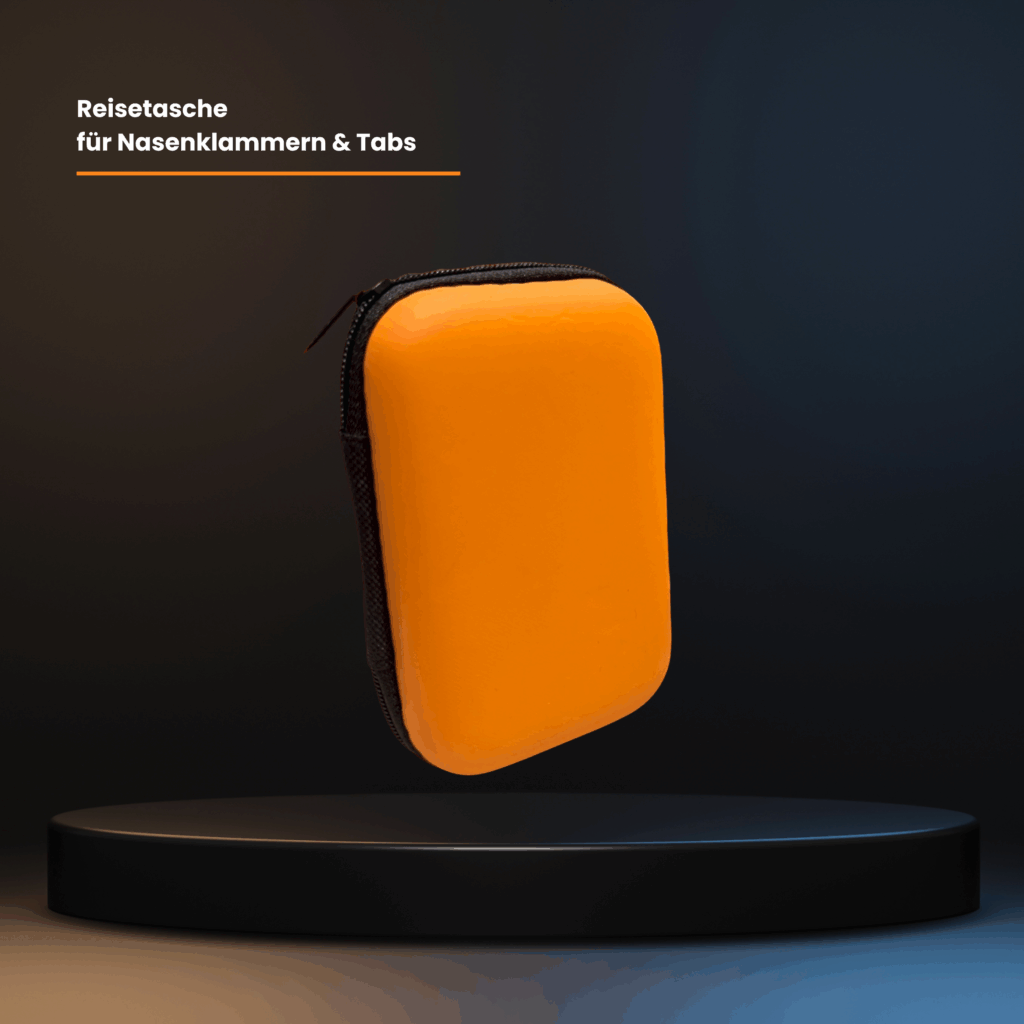 Nasenklammer Tasche für Geschäftsreisen und Unterwegs.